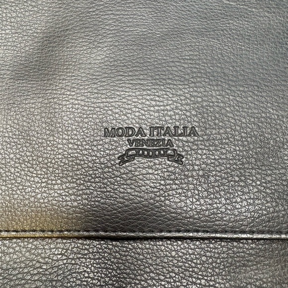 Vintage Moda Italia Venezia Black Leather Crossbody Bag - Picture 2 of 9